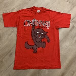 Vintage 90’s University of Cincinnati Bearcats UC T-Shirt Men's Medium M Red Tee